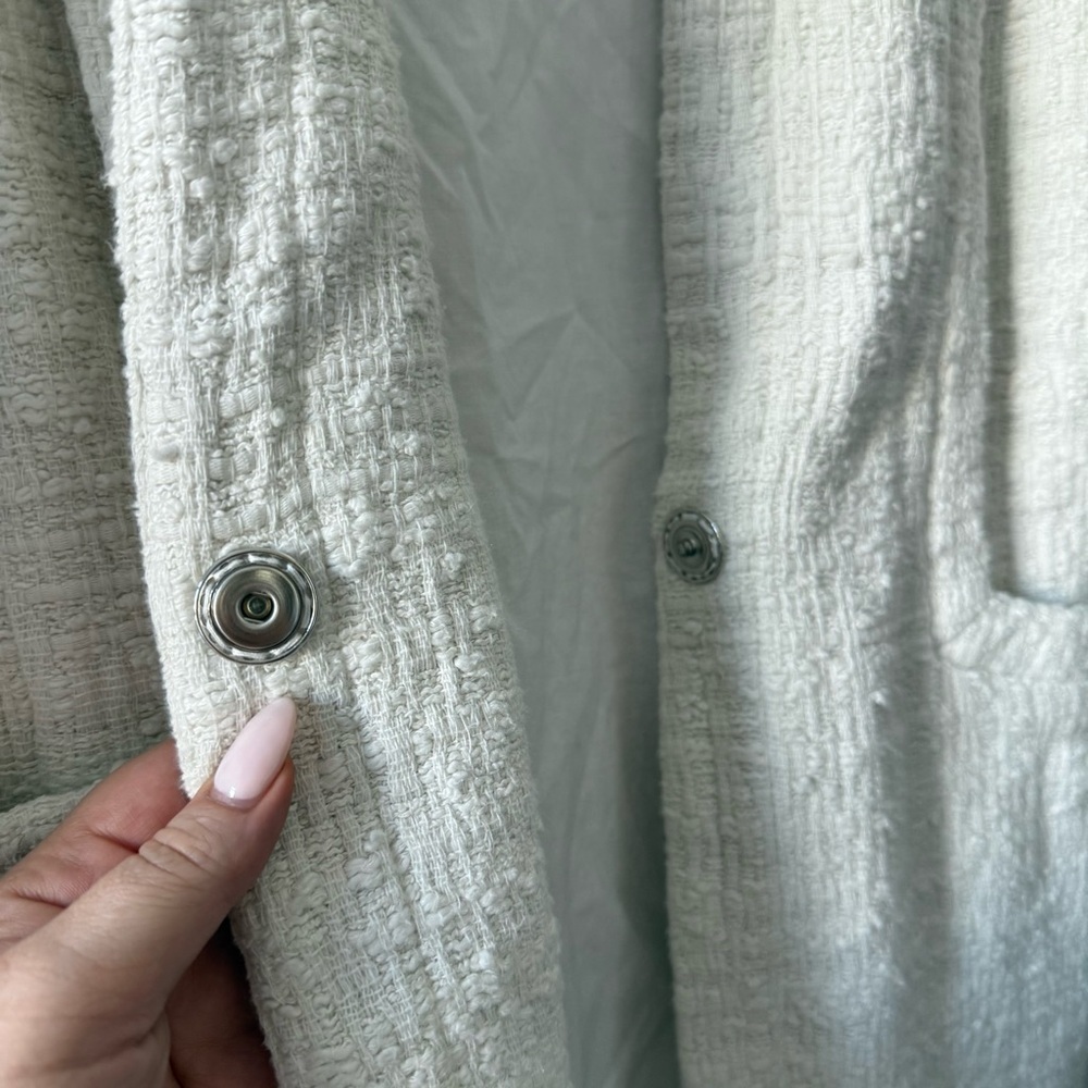 IRO Paris cream cotton tweed boucle belted Ankyl jacket - size FR 36 (US 6) - Picture 10 of 12